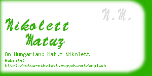 nikolett matuz business card